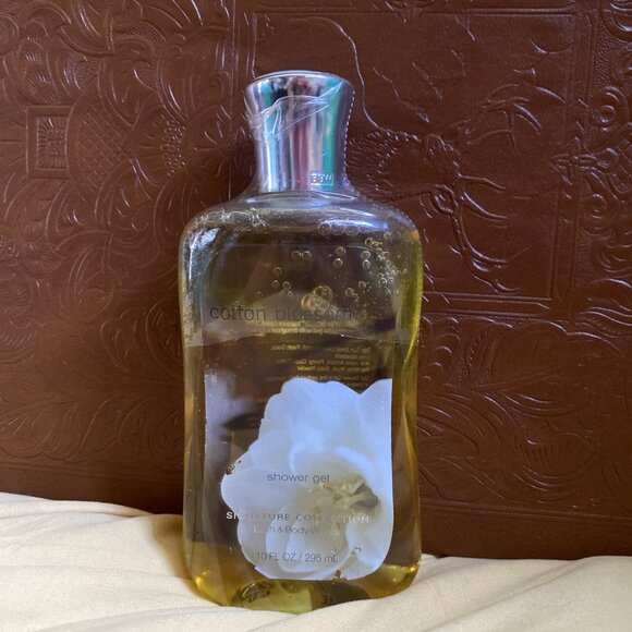 SEALED BATH & BODY WORKS COTTON BLOSSOM SHOWER GEL COLLECTION 10 OZ NEW - Picture 1 of 9